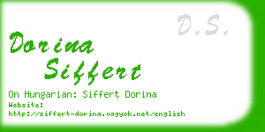 dorina siffert business card